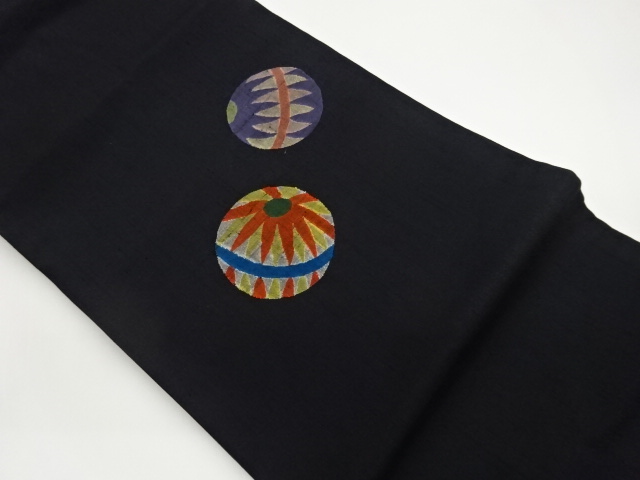 JAPANESE KIMONO / TSUMUGI TSUMUGI SUKUI ORI BALL PATTERN ORIENTED NAGO